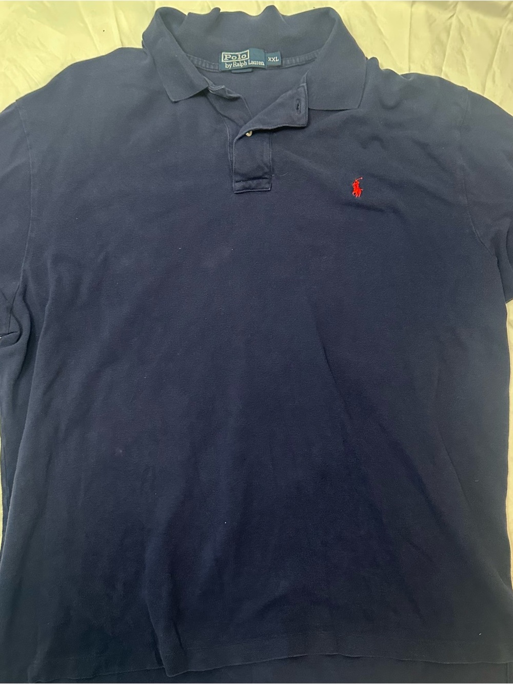 Polo by Ralph Lauren Navy Polo Shirt with Red Logo XXL